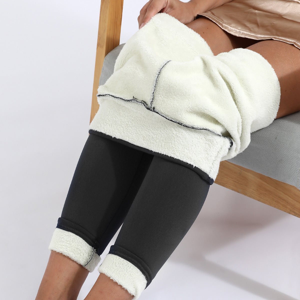 Winter Leggings Warm Thick High Stretch Lamb Cashmere Leggings.
