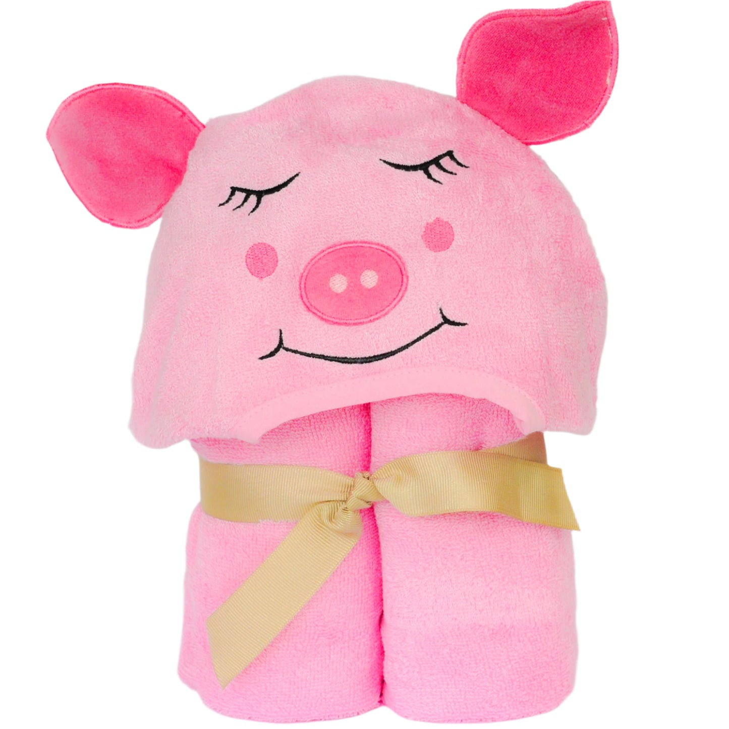 Bamboo Rayon Piggy Hooded Turkish Towel: Little Kid