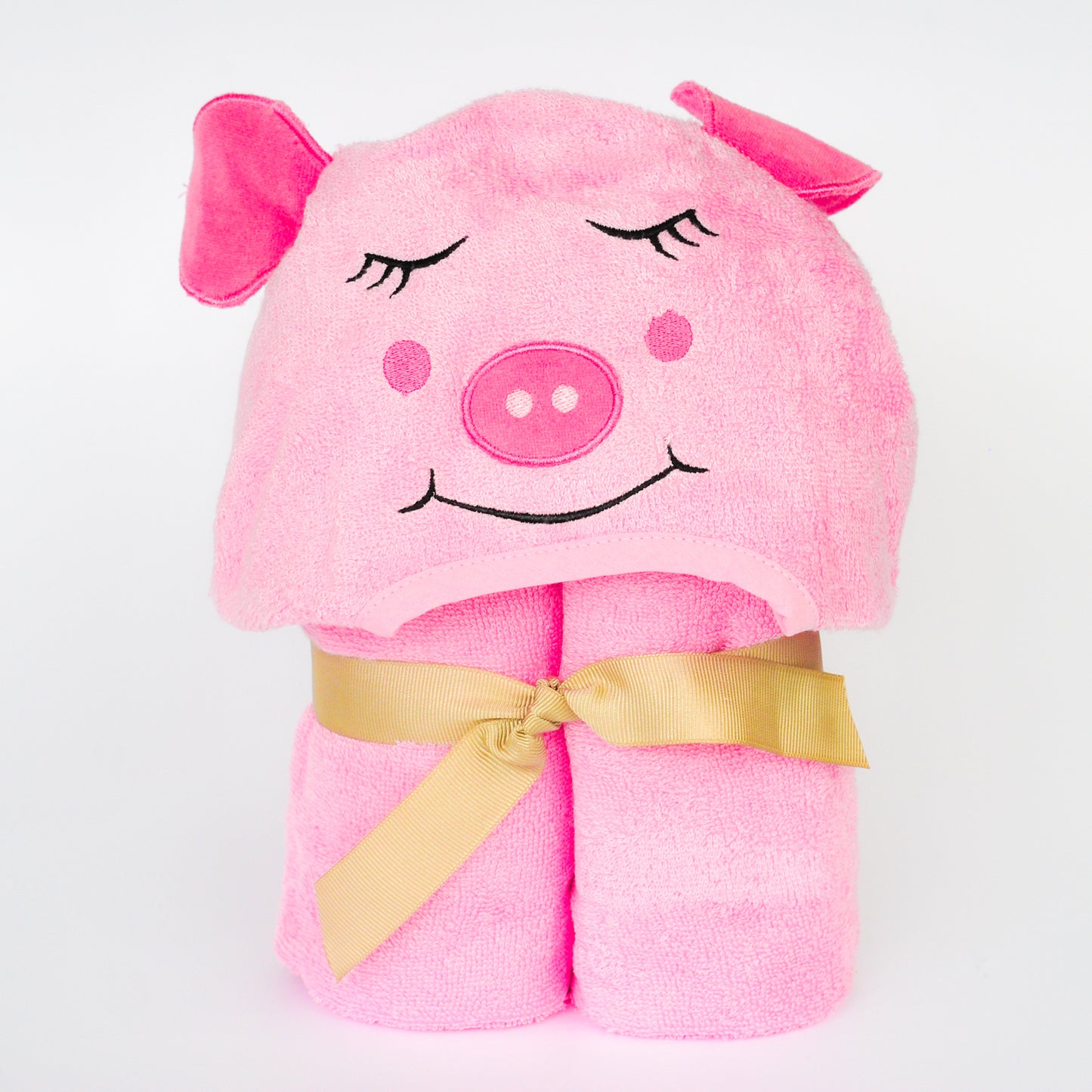 Bamboo Rayon Piggy Hooded Turkish Towel: Little Kid