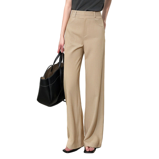 Draping Effect Leisure Horn Mopping Suit Pants