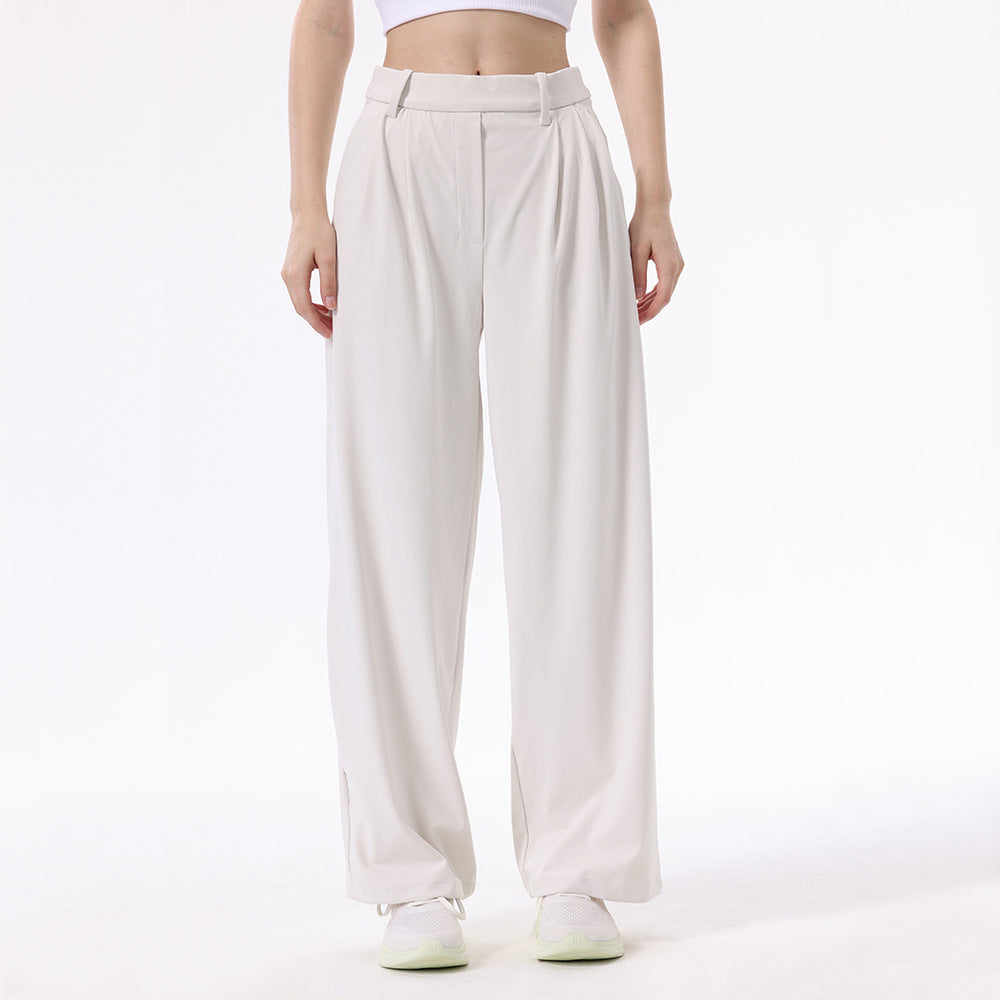 High Waist Drooping Loose Sports Straight Pants Commute Leisure Suit Pants