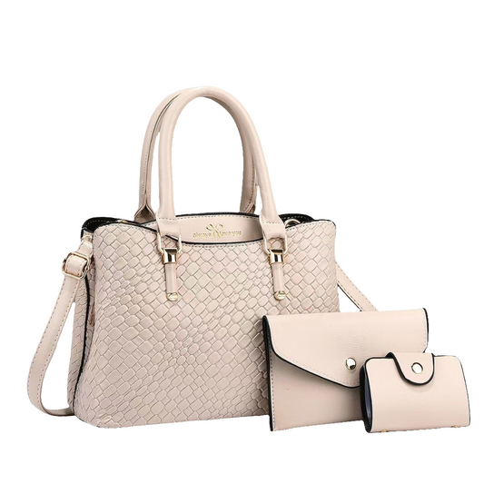 Woven Texture Three-piece Set Large Capacity One Shoulder Combination Bags