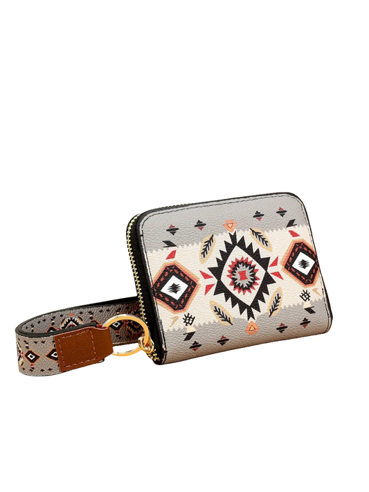 Geometric PU Leather Wallet