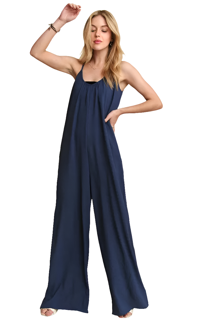 ADORA Wide Leg Casual Cami Jumpsuit