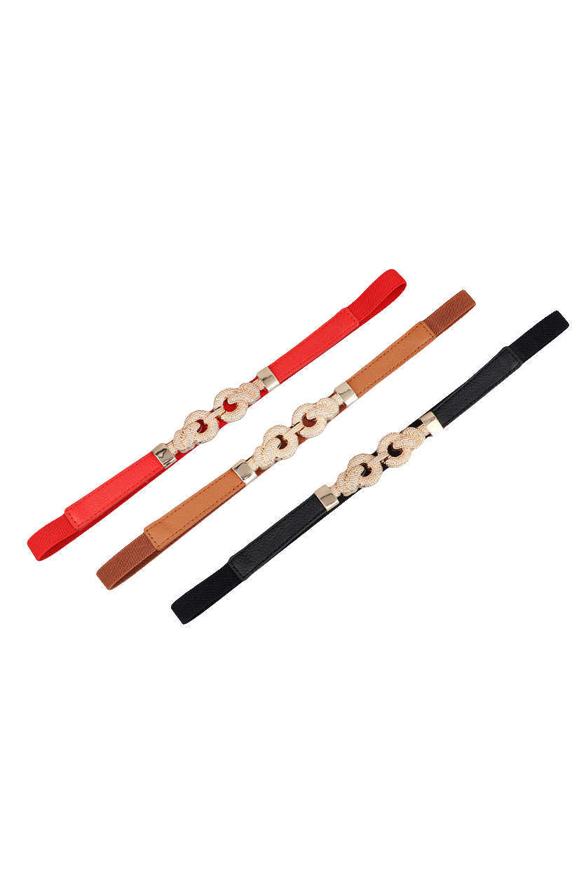 Zinc Alloy Buckle PU Leather Belt