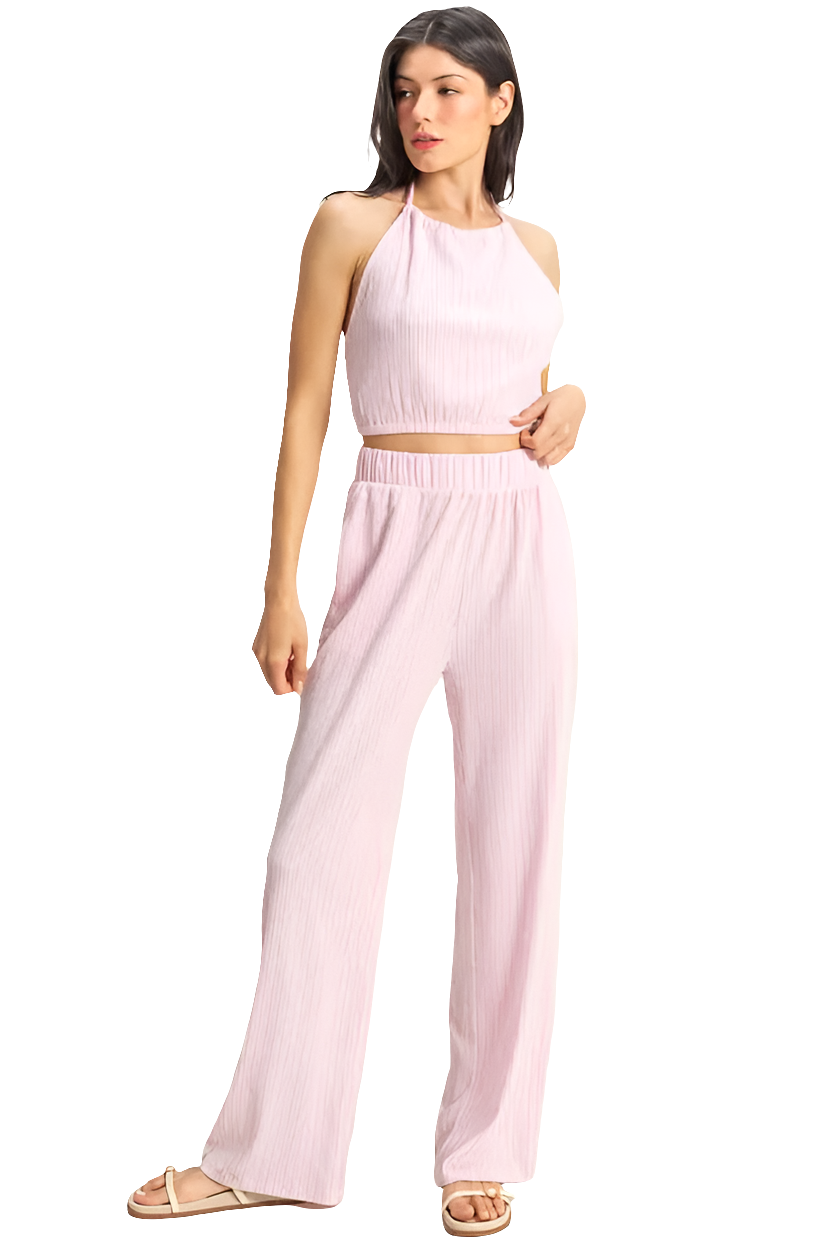 HYFVE Striped Halter Neck Top and Pants Set