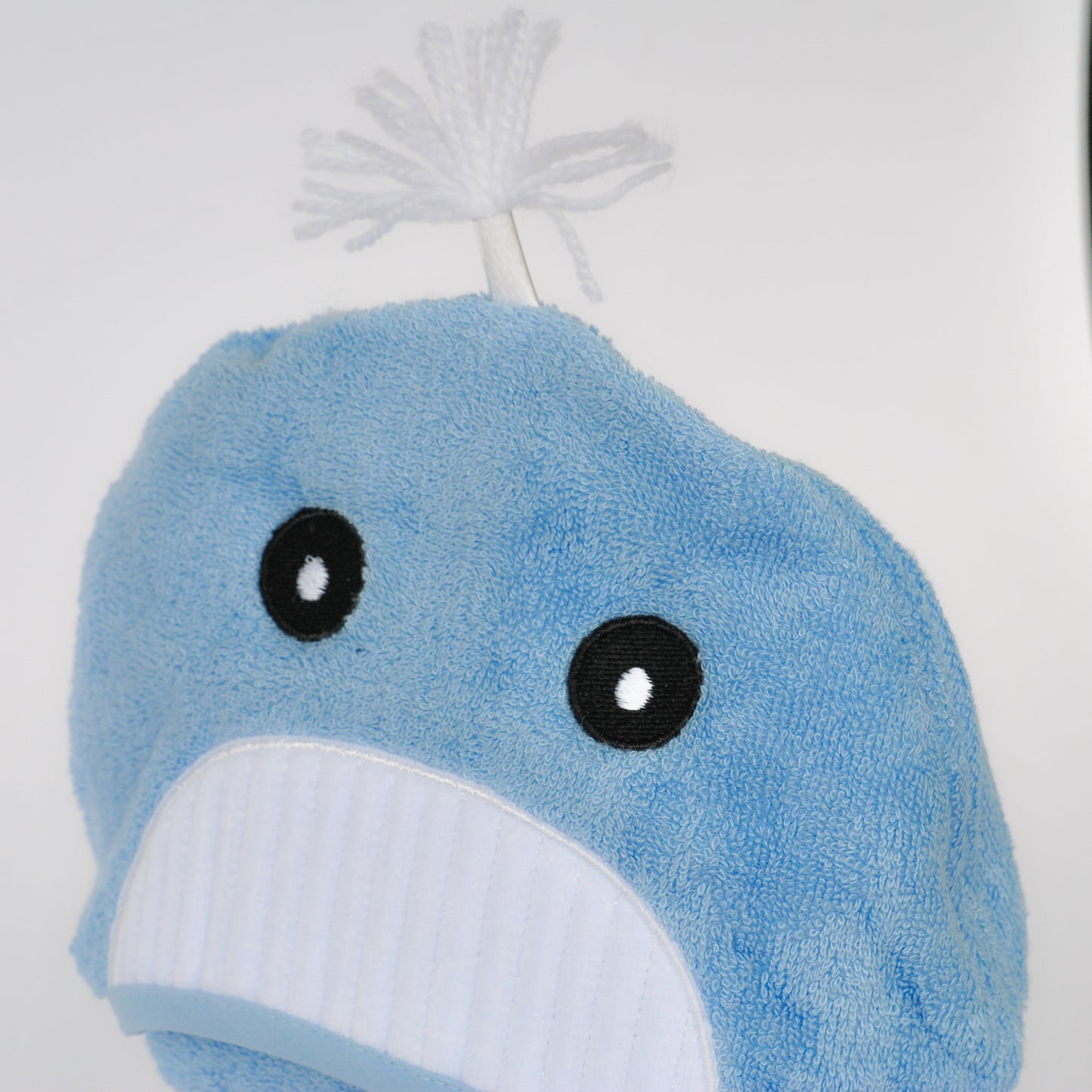 Bamboo Rayon Whale Hooded Turkish Towel: Baby